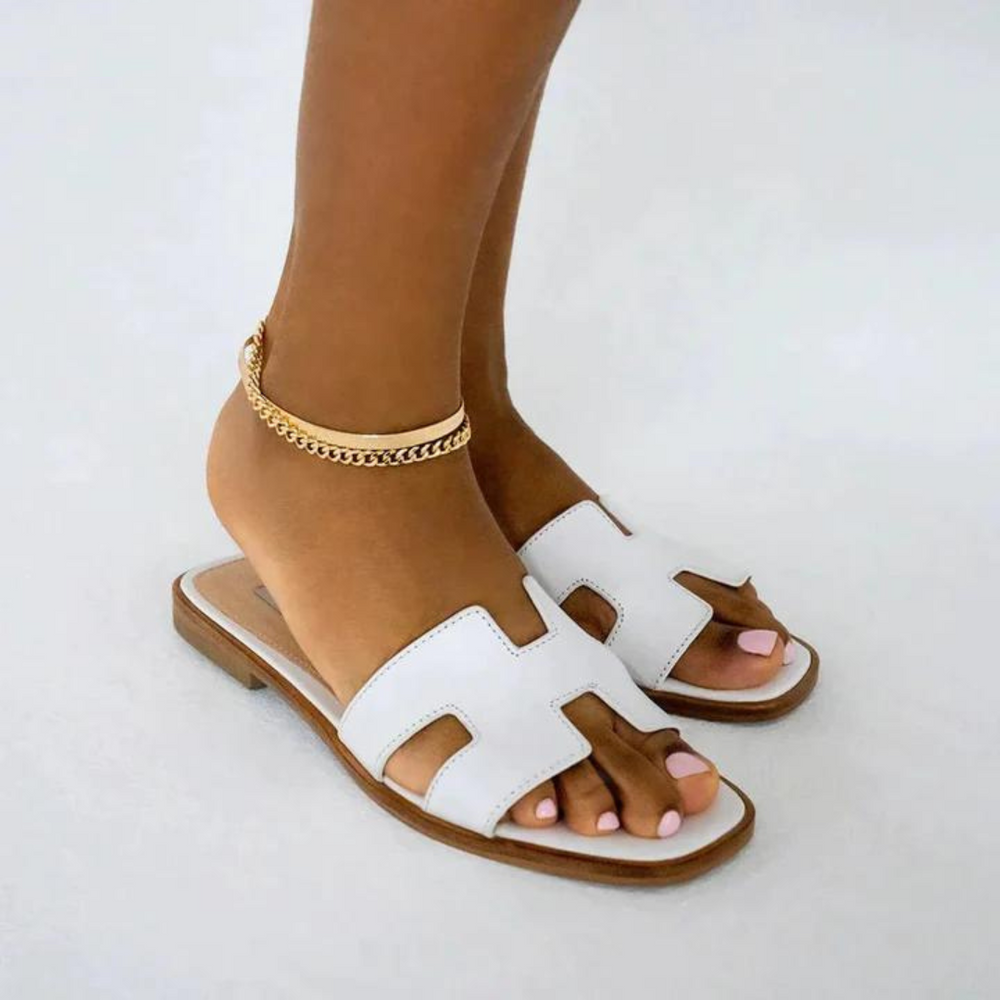 Comfortable and Fashionable Slippers - TrendySoft-White-2.5-Nora Luxe