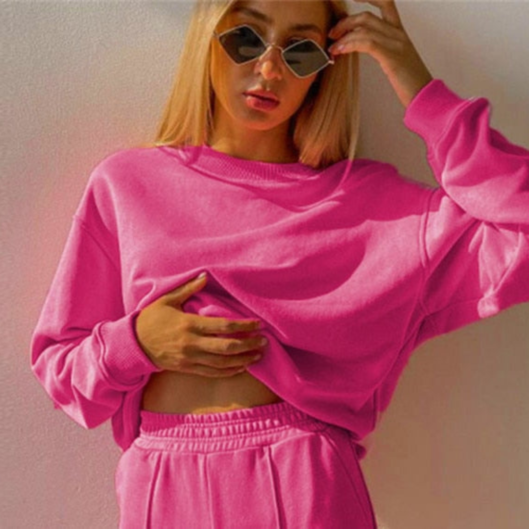 Comfortable and Luxury Tracksuit 2-Piece – Isabel-Green-S-Nora Luxe