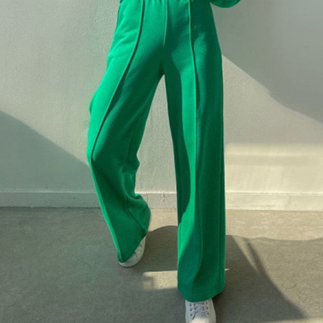 Comfortable and Luxury Tracksuit 2-Piece – Isabel-Green-S-Nora Luxe
