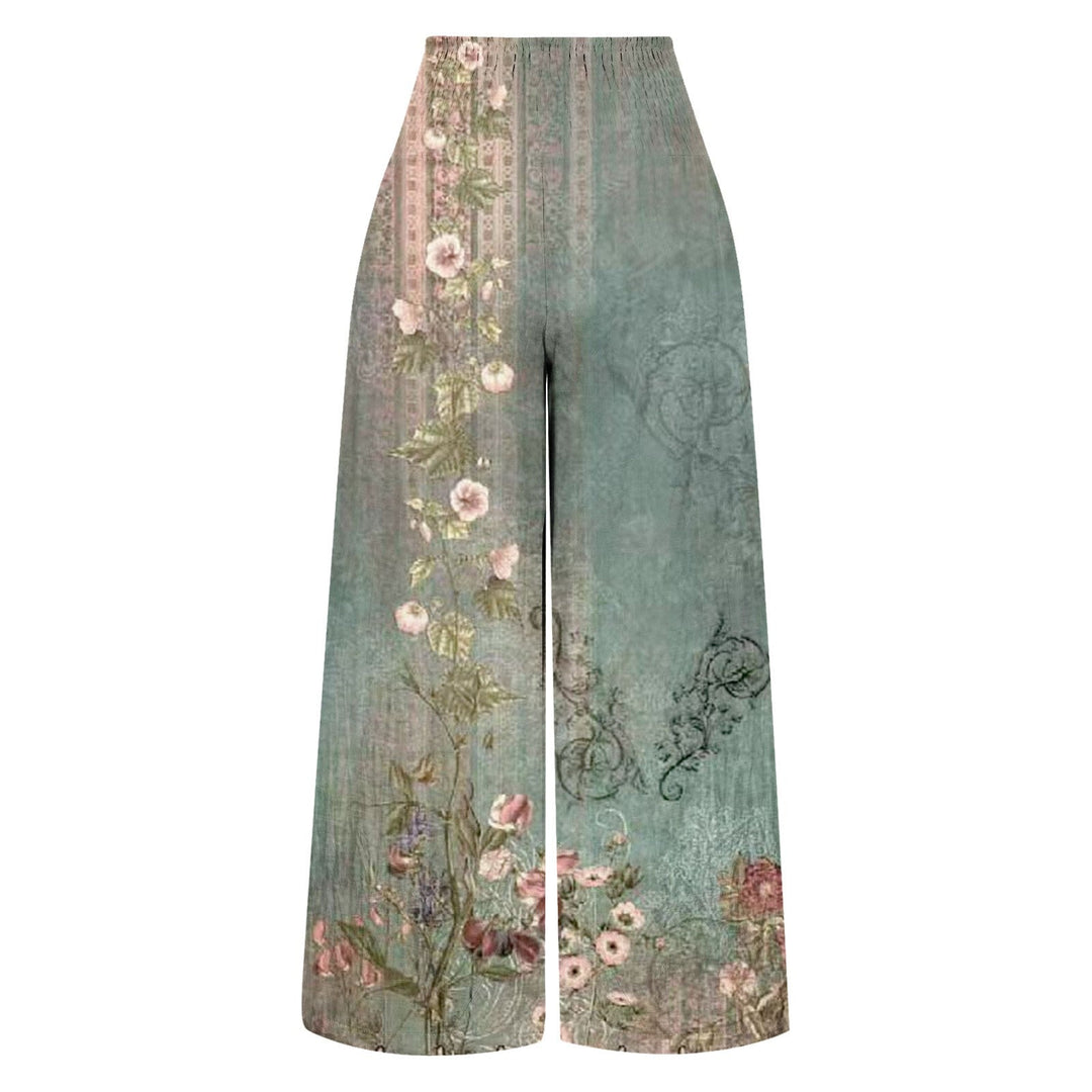 Comfortable and Stylish Flared Women's Trousers - Lotte-Green-S-Nora Luxe