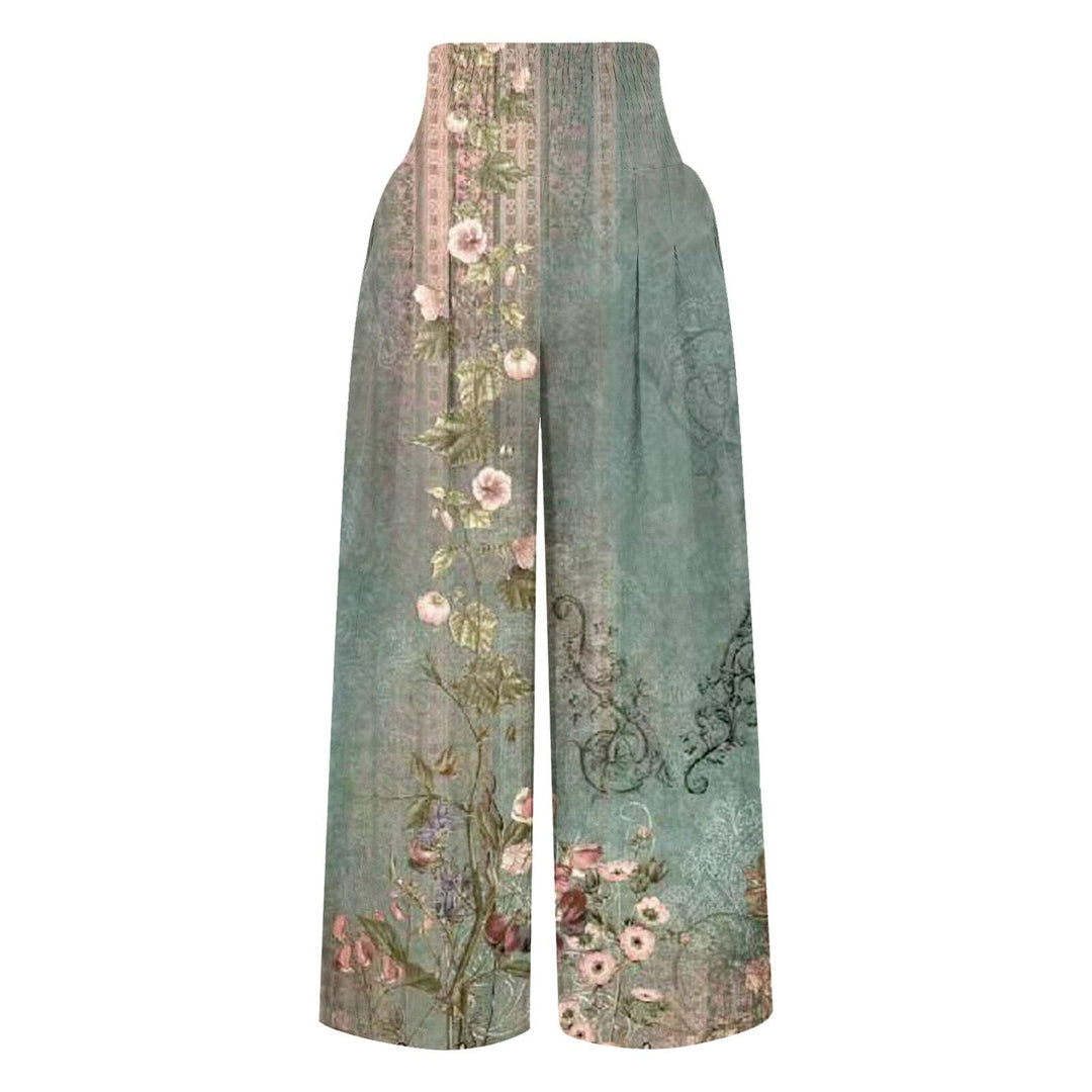 Comfortable and Stylish Flared Women's Trousers - Lotte-Green-S-Nora Luxe