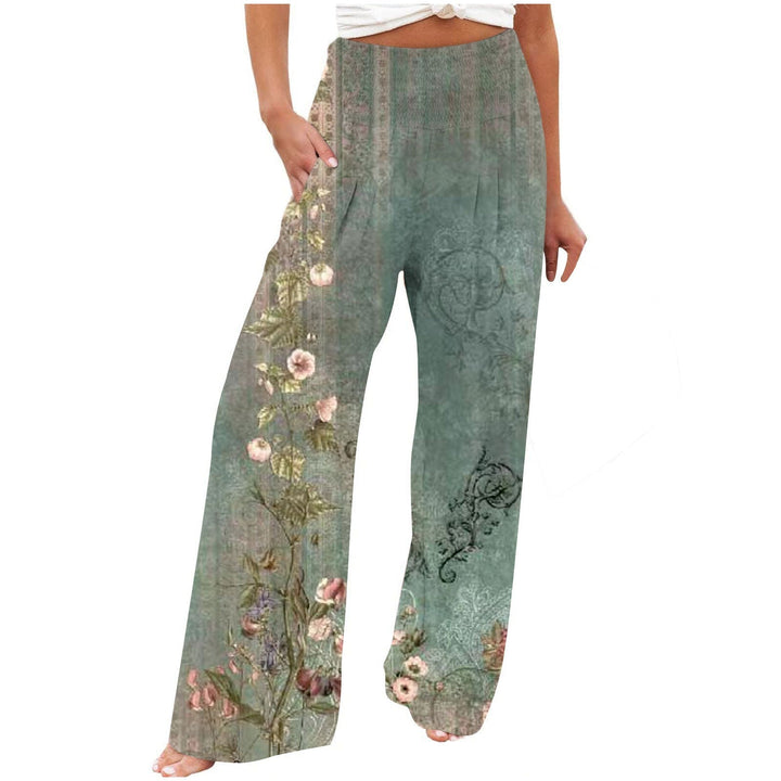 Comfortable and Stylish Flared Women's Trousers - Lotte-Green-S-Nora Luxe