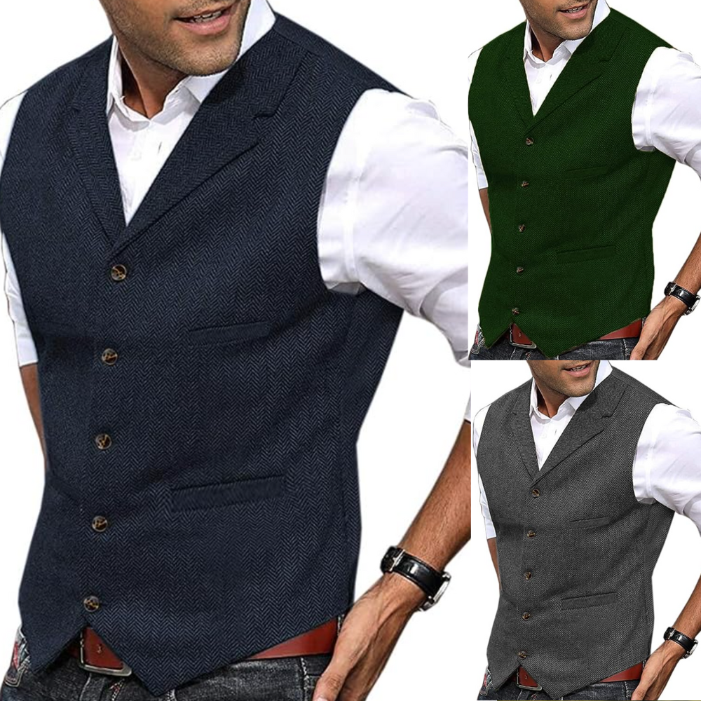 Comfortable and Stylish Gilet for Men - Lars-Dark blue-S-Nora Luxe