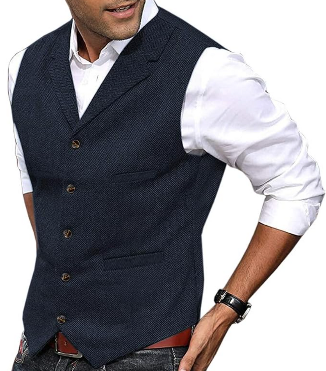 Comfortable and Stylish Gilet for Men - Lars-Dark blue-S-Nora Luxe