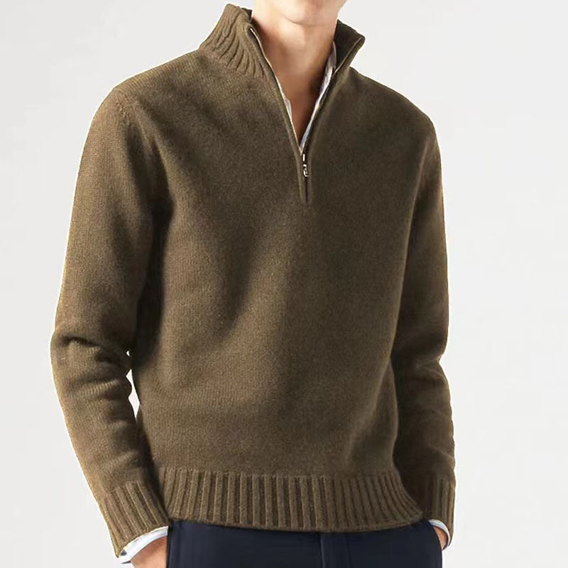 Comfortable and Stylish Men's Sweater - Mason-Dark Brown-M-Nora Luxe