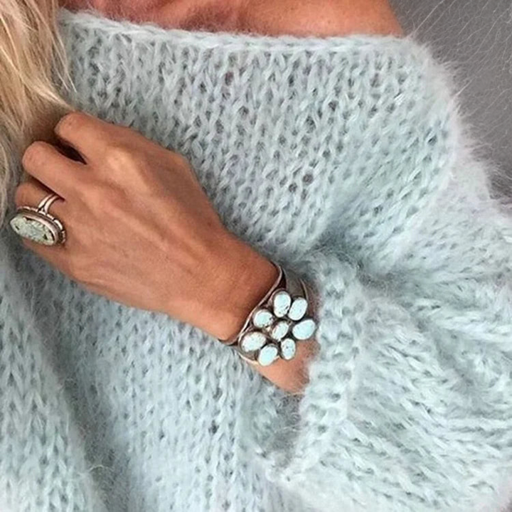 Comfortable and Stylish Sweater for Women - Milena-Light blue-S-Nora Luxe