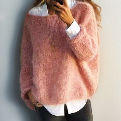 Comfortable and Stylish Sweater for Women - Milena-Light pink-S-Nora Luxe