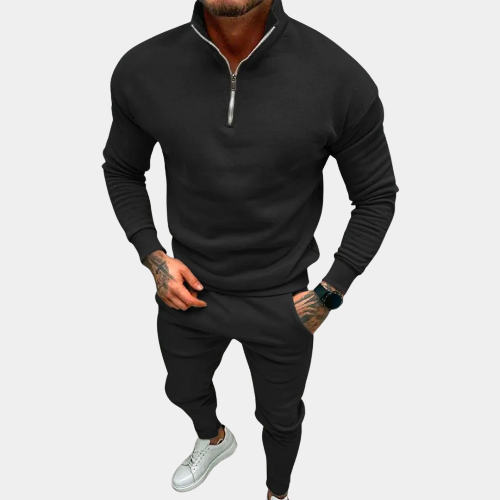 Comfortable and Stylish Tracksuit for Men - Jason-Black-S-Nora Luxe