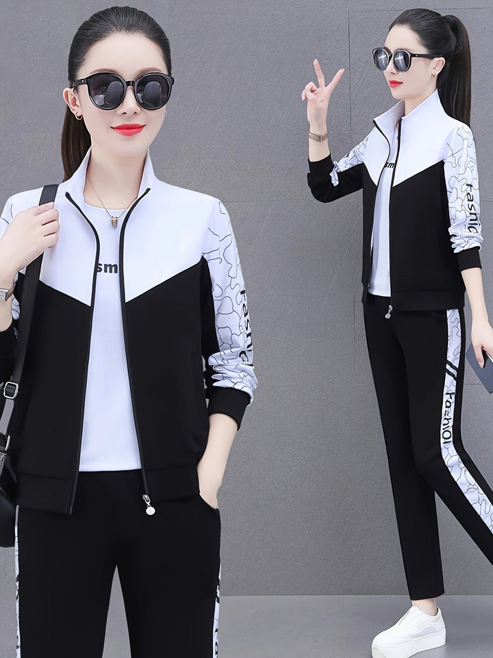 Comfortable and Stylish Tracksuit for Women - Sabine-Black - Black-M-Nora Luxe