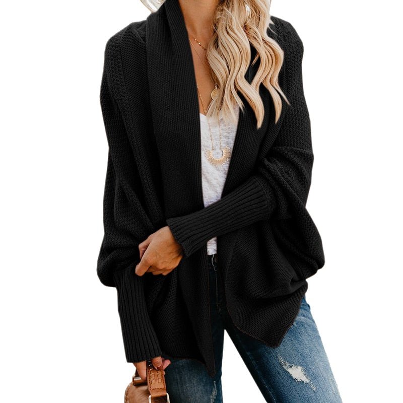 Comfortable and Stylish Women's Cardigan - Livia-Black-One Size-Nora Luxe