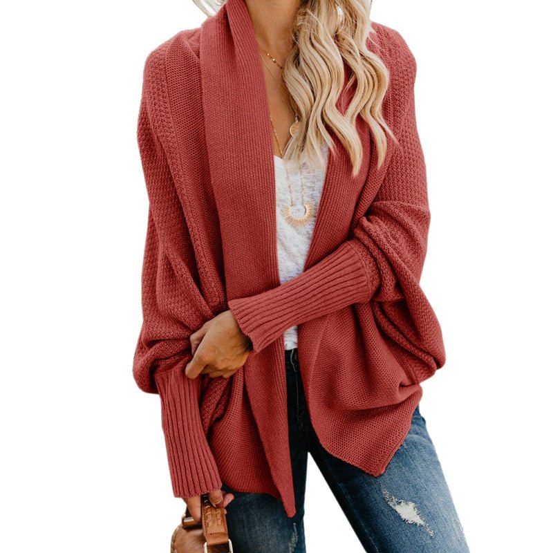 Comfortable and Stylish Women's Cardigan - Livia-Red-One Size-Nora Luxe