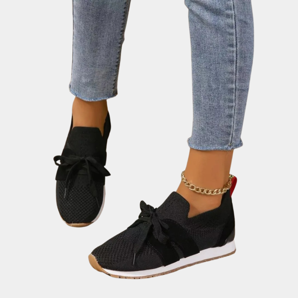 Comfortable and Stylish Women's Sneakers - Nova-Black-6-Nora Luxe