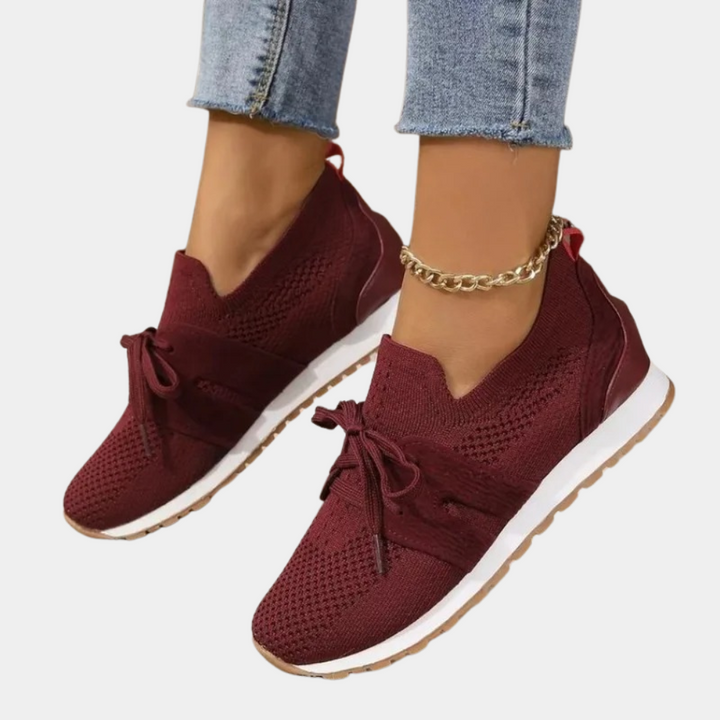 Comfortable and Stylish Women's Sneakers - Nova-Red-6-Nora Luxe