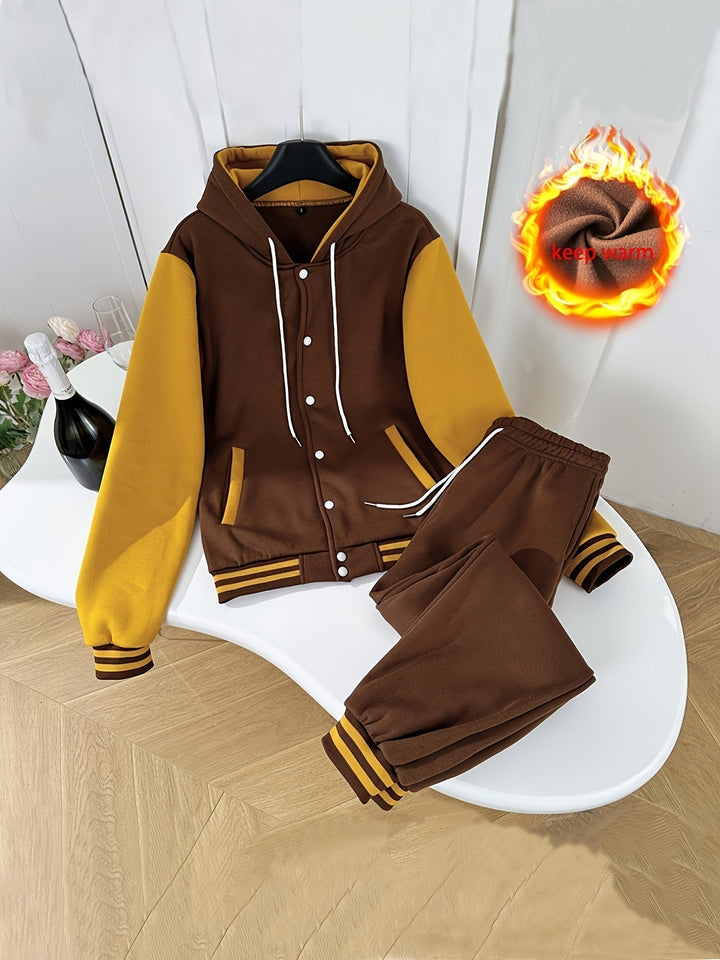 Comfortable and Trendy 2-Piece Tracksuit - Elara-S-Nora Luxe