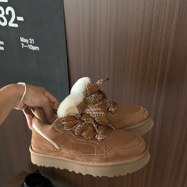 Comfortable and Warm Suede Winter Boots - CozyStep Winter Boots-Beige-3-Nora Luxe