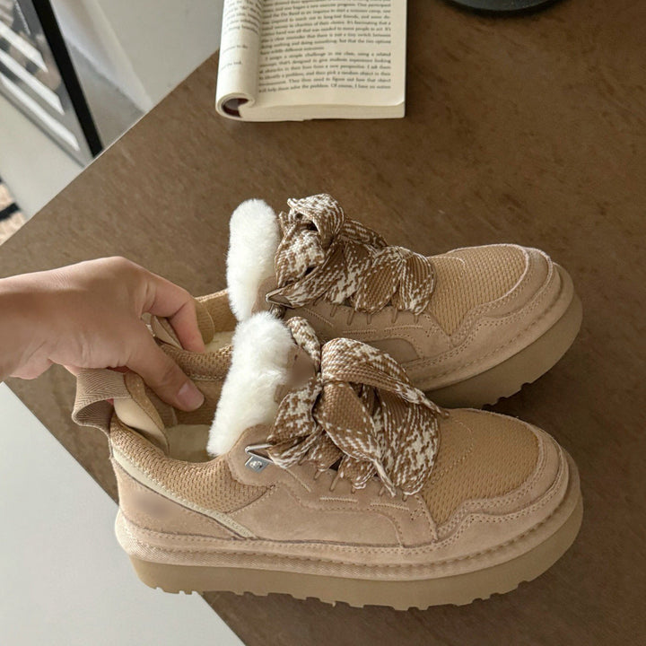 Comfortable and Warm Suede Winter Boots - CozyStep Winter Boots-Sand-3-Nora Luxe