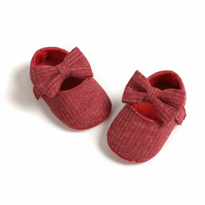 Comfortable Baby Shoes for Little Explorers - MiniStappers-0-6 Months-Red Bow-Nora Luxe