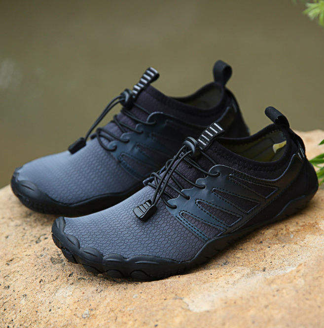 Comfortable Barefoot Sneakers for Men and Women - RiverWalk-Black-3.5-Nora Luxe