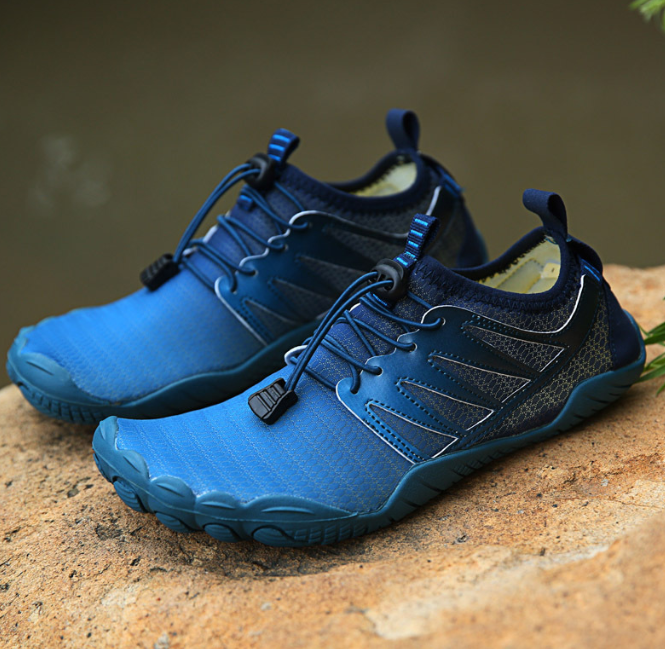 Comfortable Barefoot Sneakers for Men and Women - RiverWalk-Dark blue-3.5-Nora Luxe