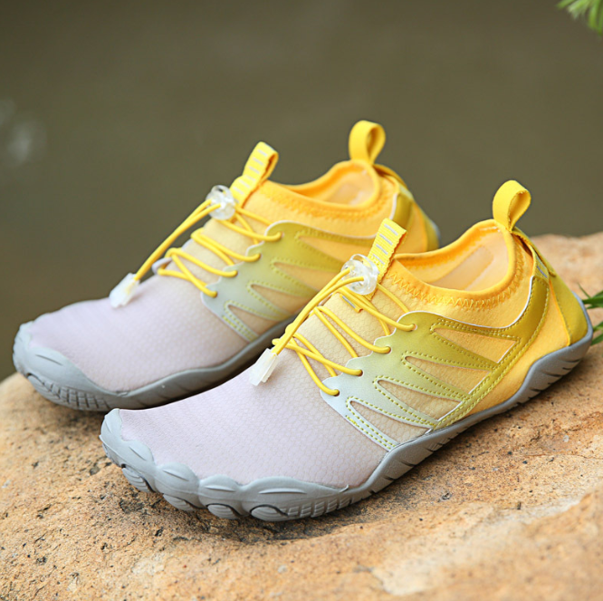 Comfortable Barefoot Sneakers for Men and Women - RiverWalk-Yellow-3.5-Nora Luxe