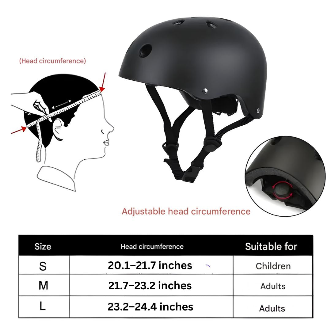 Comfortable Bicycle Helmet - SafeRide Bicycle Helmet-Black-S (20.1–21.7 inches)-Nora Luxe