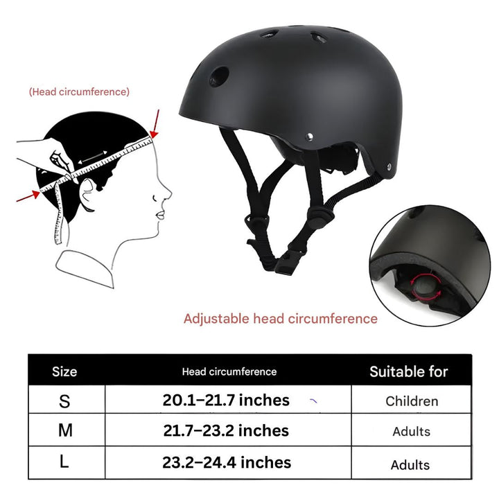 Comfortable Bicycle Helmet - SafeRide Bicycle Helmet-Black-S (20.1–21.7 inches)-Nora Luxe