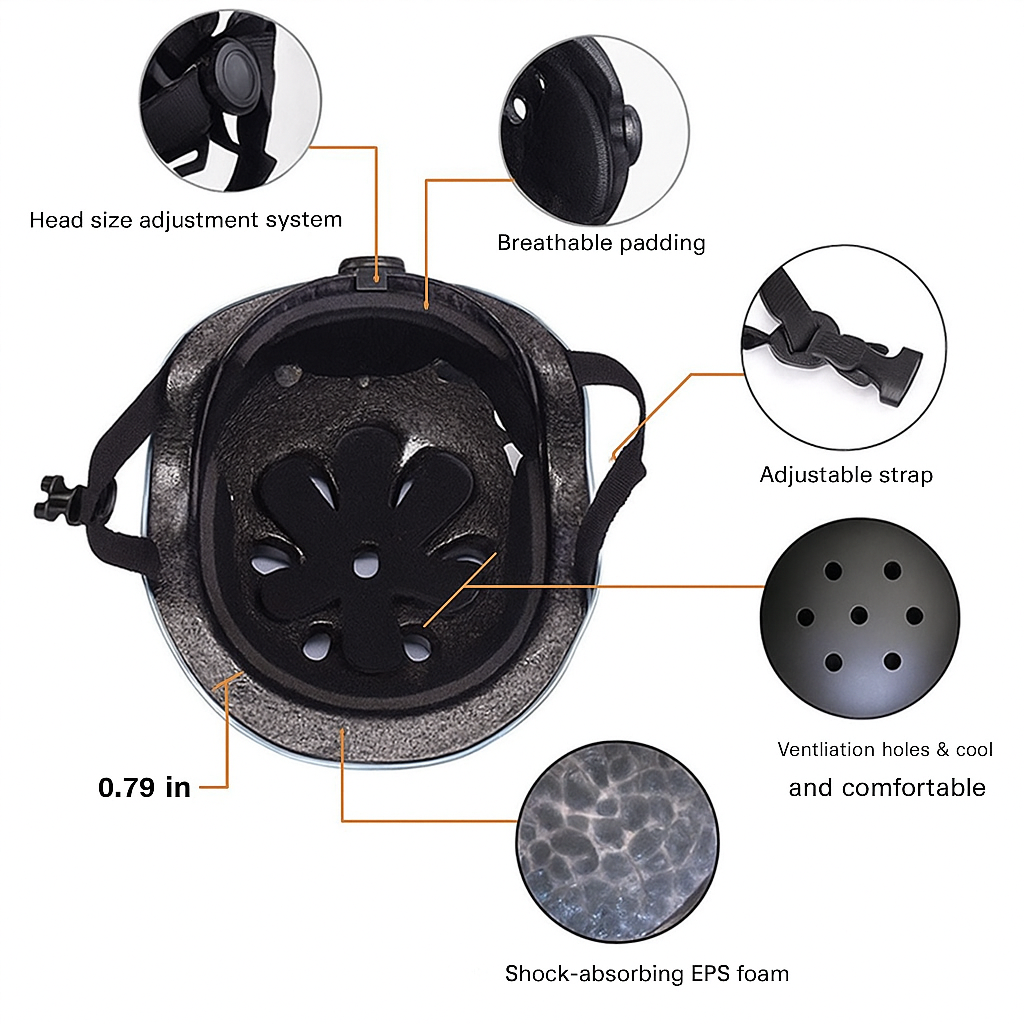 Comfortable Bicycle Helmet - SafeRide Bicycle Helmet-Black-S (20.1–21.7 inches)-Nora Luxe