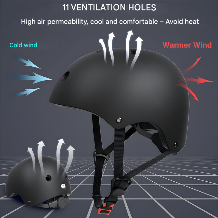 Comfortable Bicycle Helmet - SafeRide Bicycle Helmet-Black-S (20.1–21.7 inches)-Nora Luxe