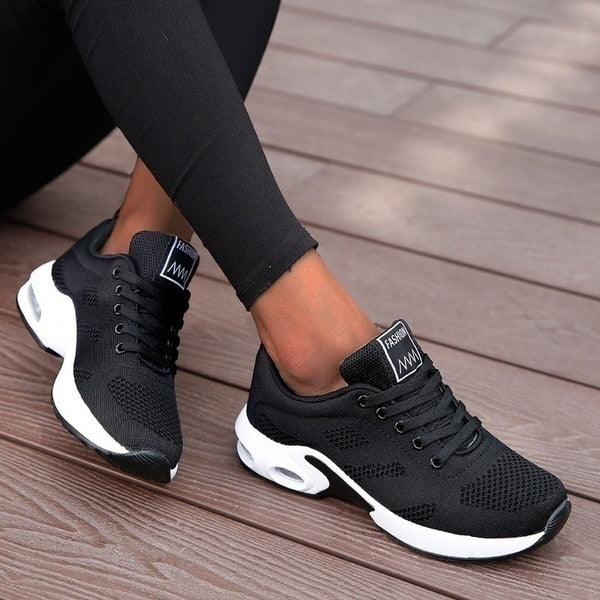Comfortable & Breathable Orthopedic Women's Sneakers – Marlene-Black-3-Nora Luxe