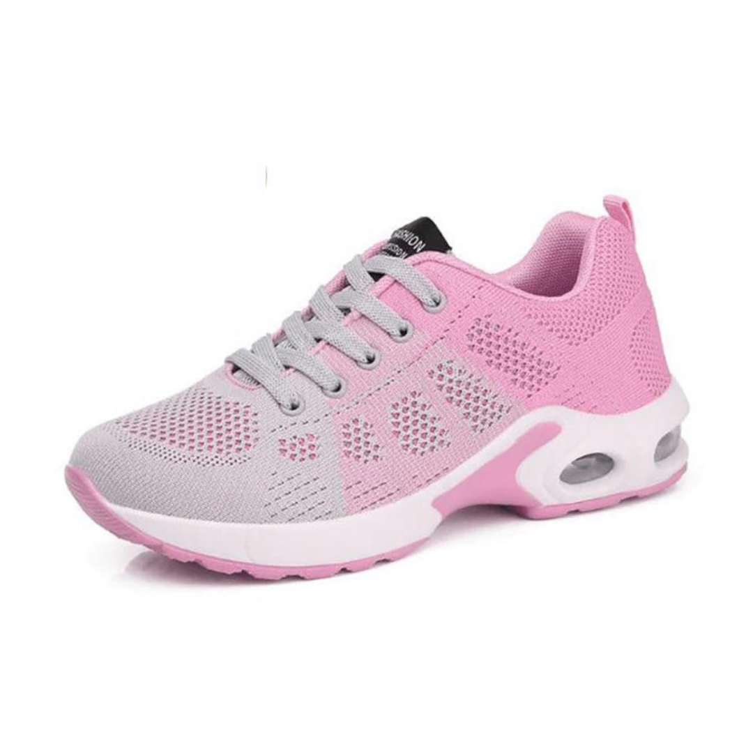 Comfortable & Breathable Orthopedic Women's Sneakers – Marlene-Pink Grey-3-Nora Luxe