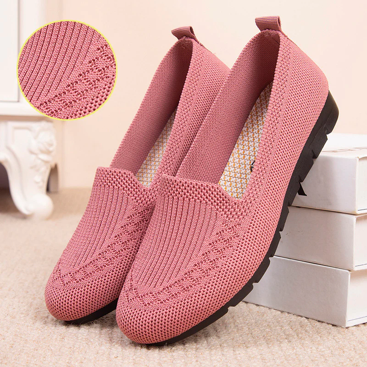 Comfortable & Breathable Women's Slip-On Everyday Shoes with Arch Support – Leona-Pink-3-Nora Luxe