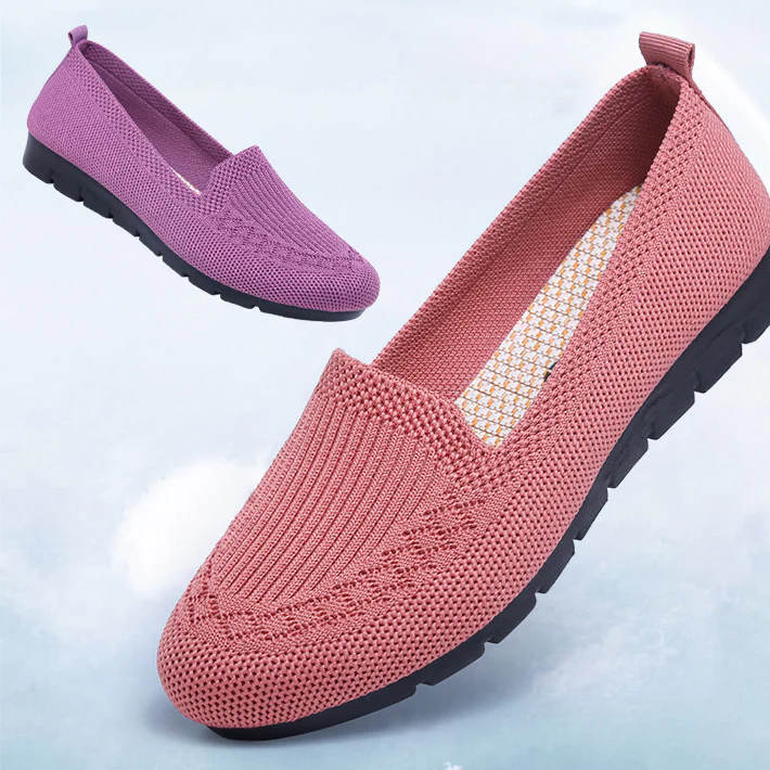 Comfortable & Breathable Women's Slip-On Everyday Shoes with Arch Support – Leona-Pink-3-Nora Luxe