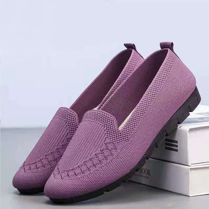 Comfortable & Breathable Women's Slip-On Everyday Shoes with Arch Support – Leona-Purple-3-Nora Luxe