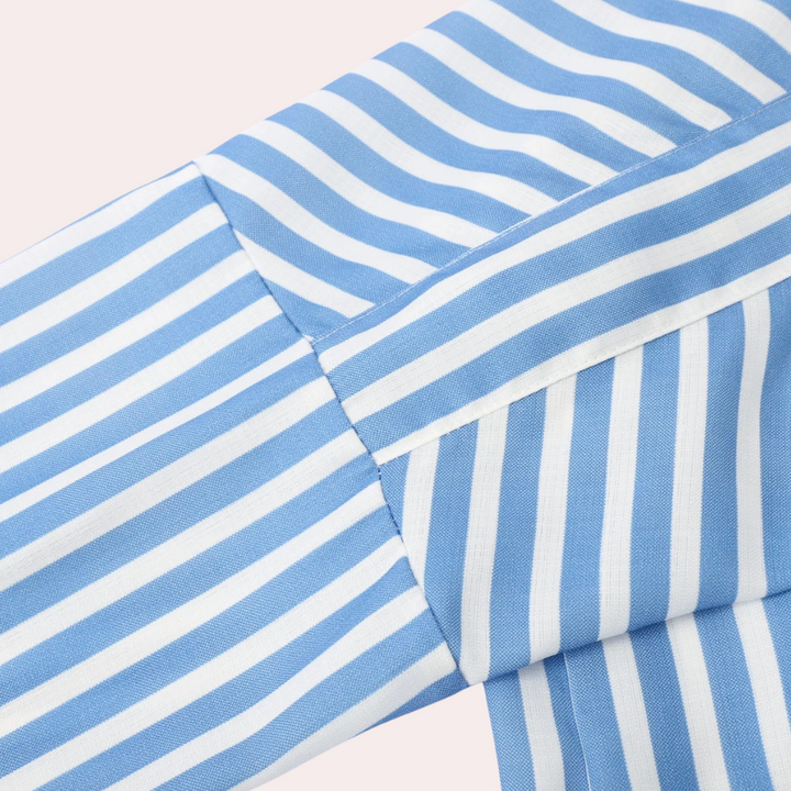 Comfortable Button-Down Dress - Noa-Blue-2XS-Nora Luxe