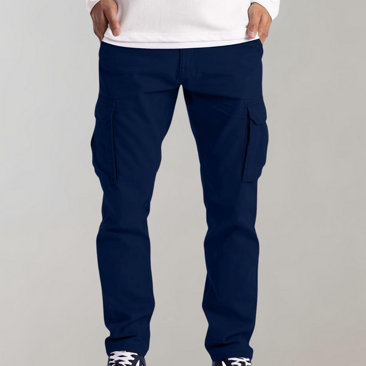 Comfortable Cargo Trousers for Men - Jasper-Blue-XS-Nora Luxe
