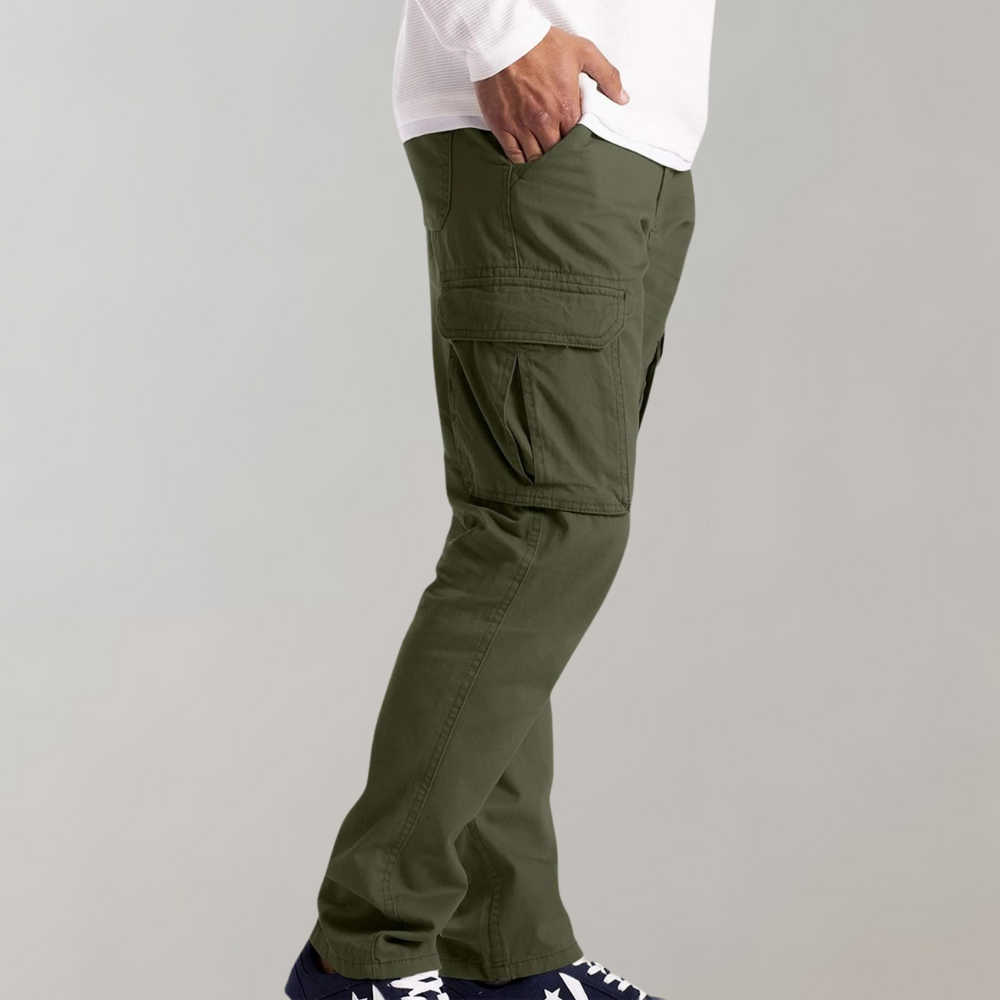 Comfortable Cargo Trousers for Men - Jasper-Green-XS-Nora Luxe
