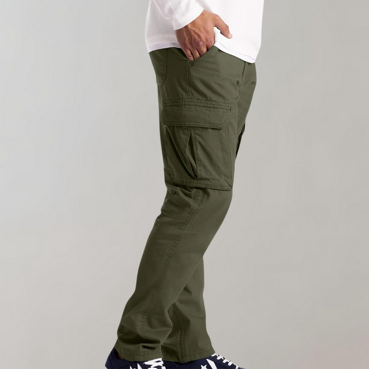 Comfortable Cargo Trousers for Men - Jasper-Green-XS-Nora Luxe