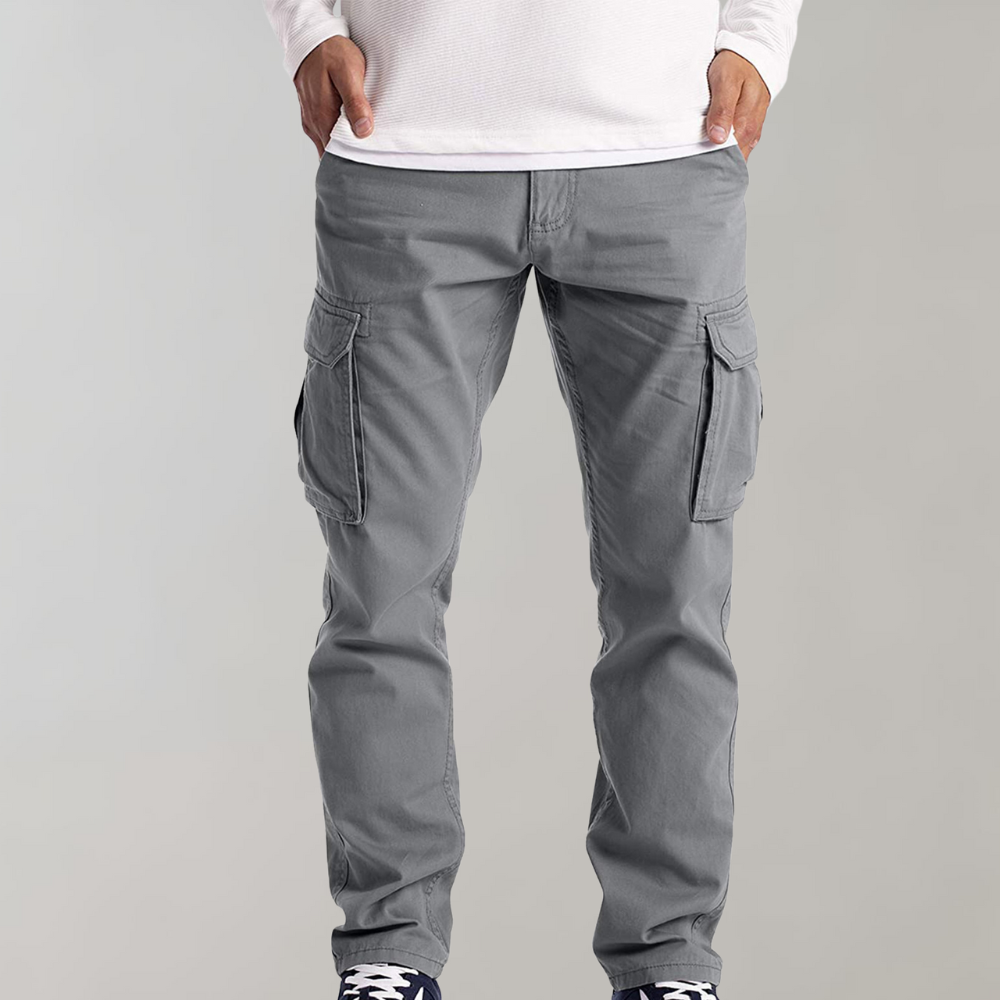 Comfortable Cargo Trousers for Men - Jasper-Light gray-XS-Nora Luxe