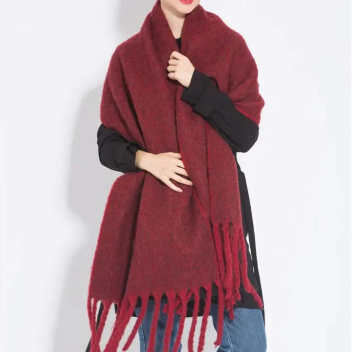 Comfortable Cashmere Scarf for Women - Eloise-Bordeaux-Nora Luxe