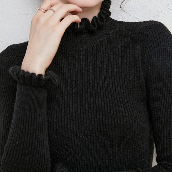 Comfortable Cashmere Women's Turtleneck - Aurélie-Black-S-Nora Luxe