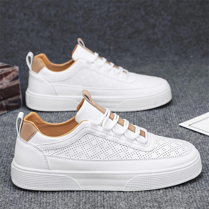 Comfortable Casual Men's Sneakers - UrbanEase-White-6.5-Nora Luxe