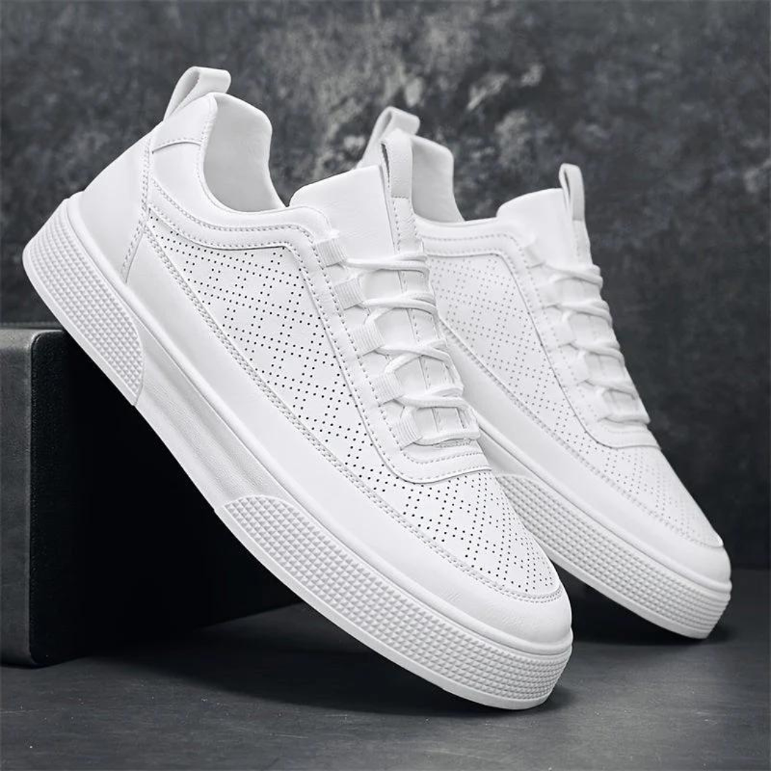 Comfortable Casual Men's Sneakers - UrbanEase-White-6.5-Nora Luxe