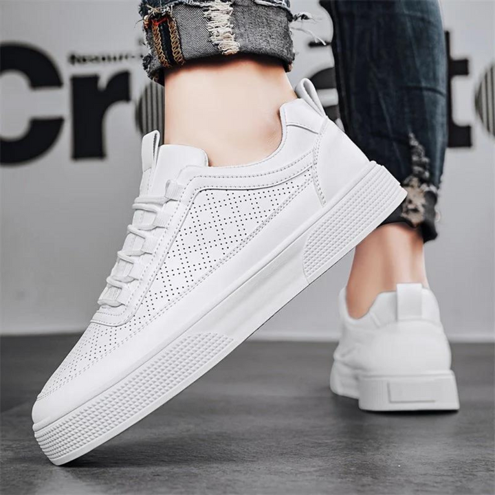 Comfortable Casual Men's Sneakers - UrbanEase-White-6.5-Nora Luxe