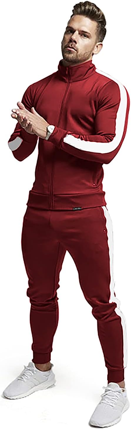 Comfortable Casual Men's Tracksuit - Logan-Green/White-S-Nora Luxe