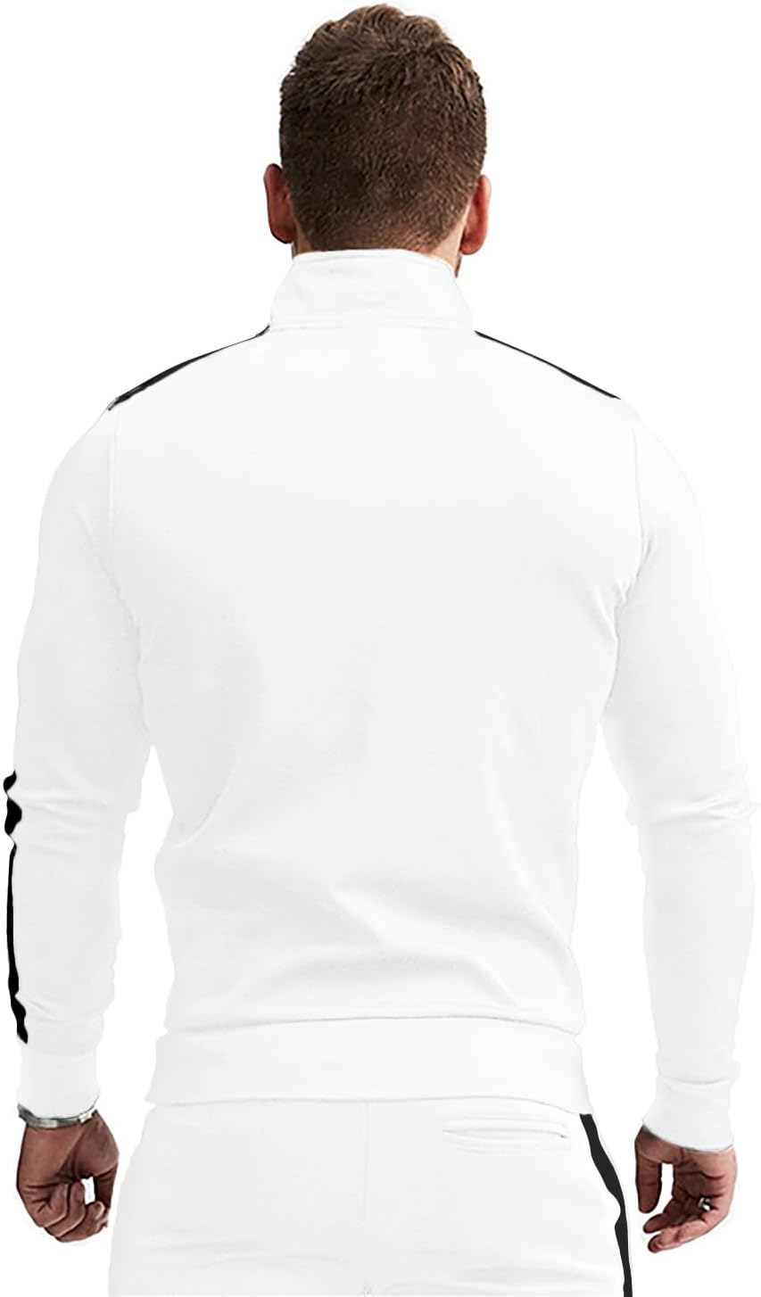 Comfortable Casual Men's Tracksuit - Logan-Green/White-S-Nora Luxe