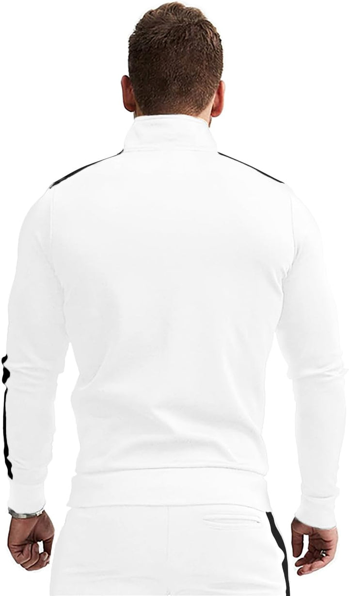 Comfortable Casual Men's Tracksuit - Logan-Green/White-S-Nora Luxe