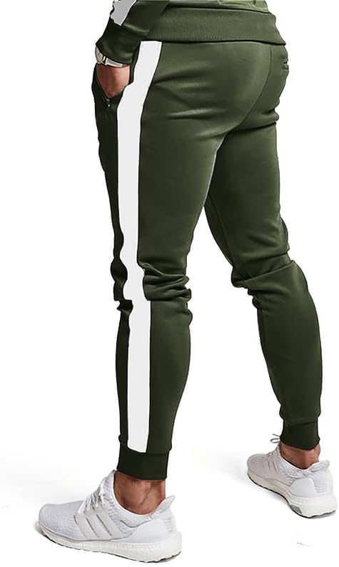 Comfortable Casual Men's Tracksuit - Logan-Green/White-S-Nora Luxe