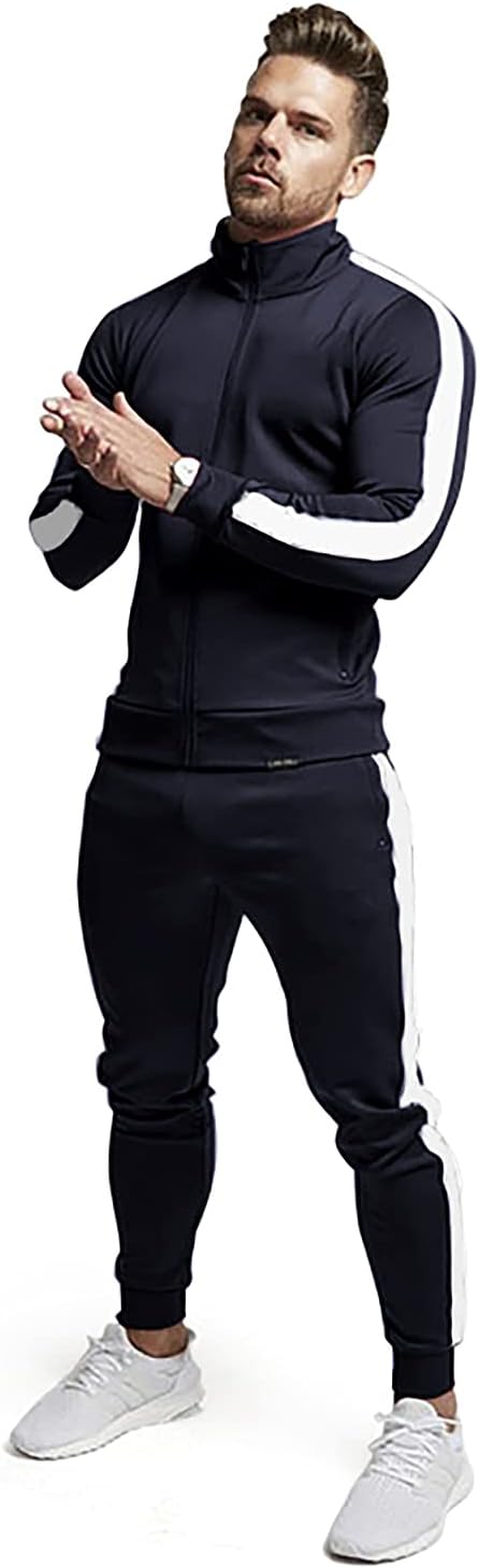 Comfortable Casual Men's Tracksuit - Logan-Green/White-S-Nora Luxe