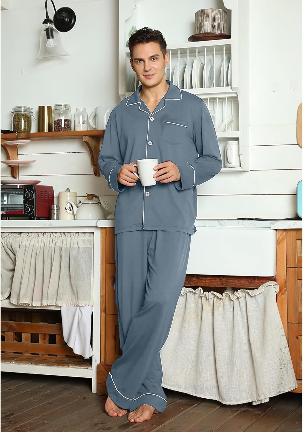 Comfortable Cotton Men's Pajama - Leo-Black-S-Nora Luxe
