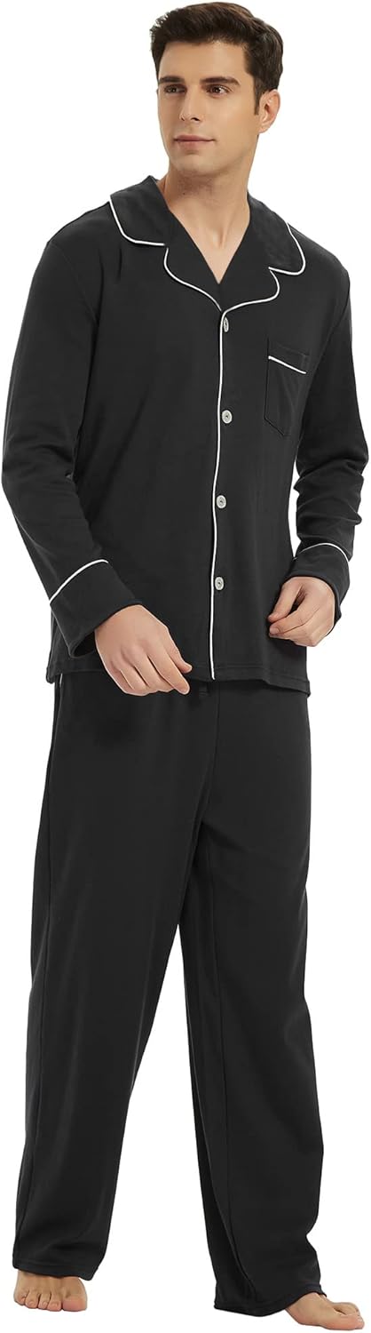 Comfortable Cotton Men's Pajama - Leo-Black-S-Nora Luxe